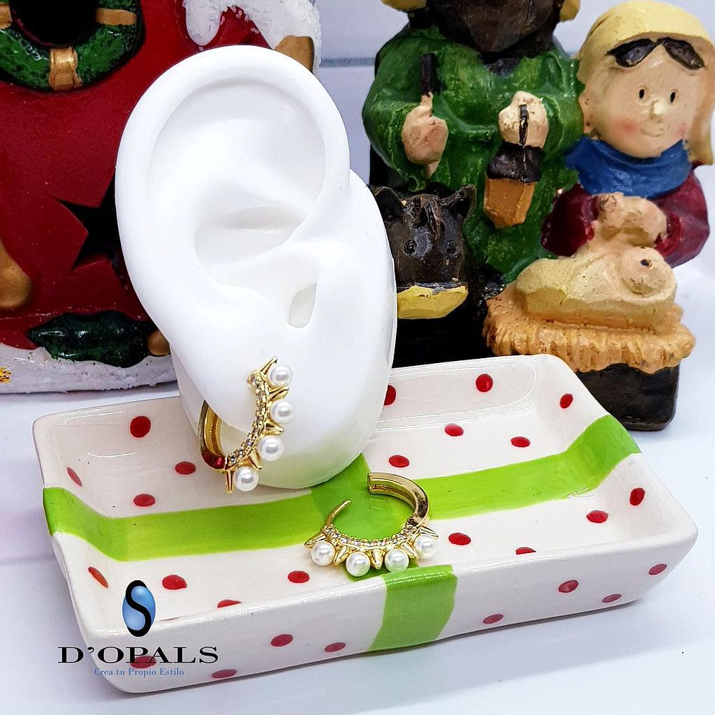 HUGGIE CON PERLA MICROCIRCONIA