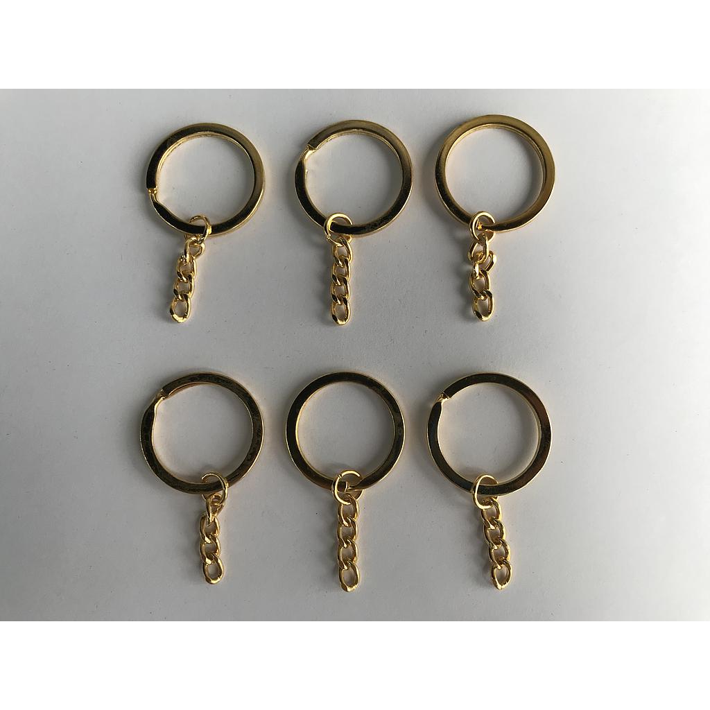 ARGOLLA PARA LLAVERO DORADA 30MM 30PCS