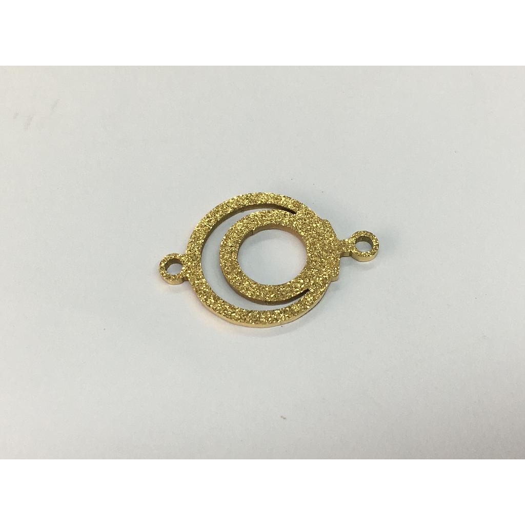 DIJE LUNA ACERO ESCARCHADO