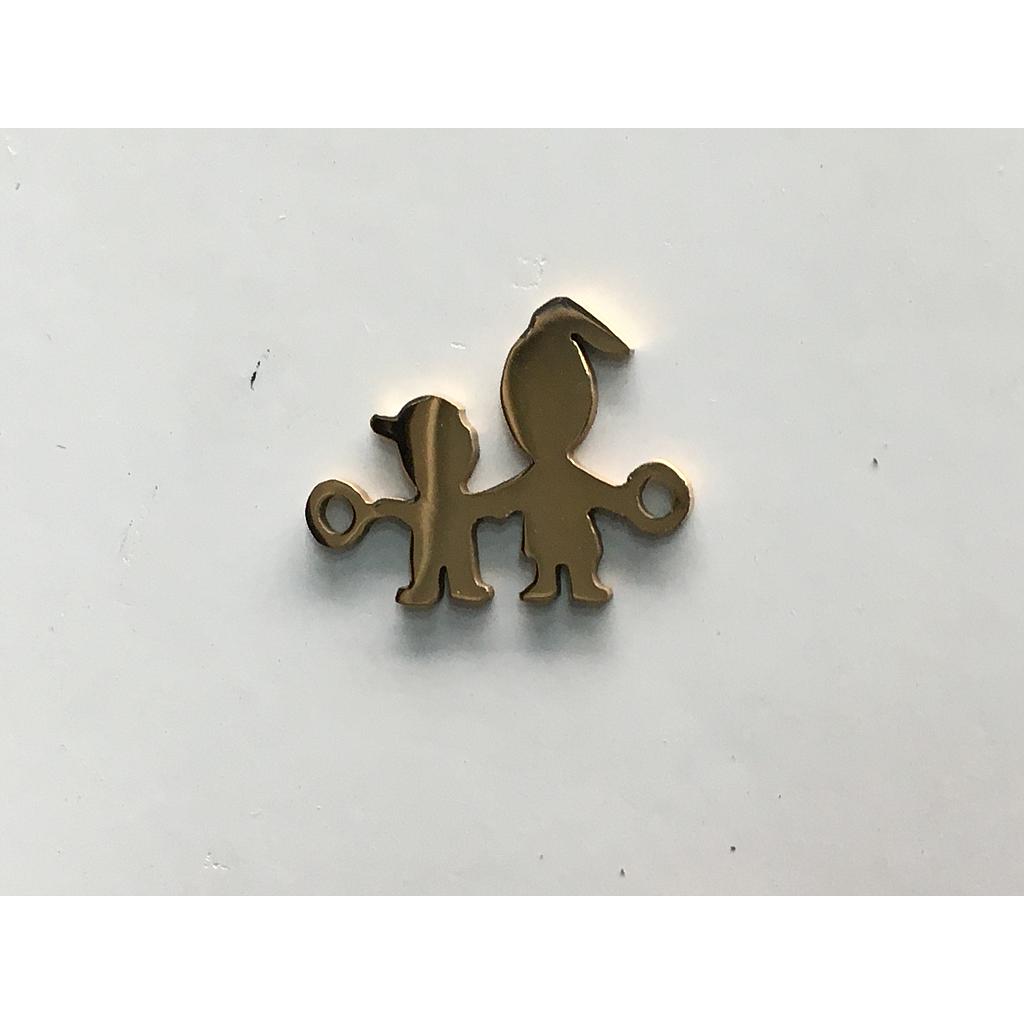 DIJE PAREJA NIÑOS ACERO