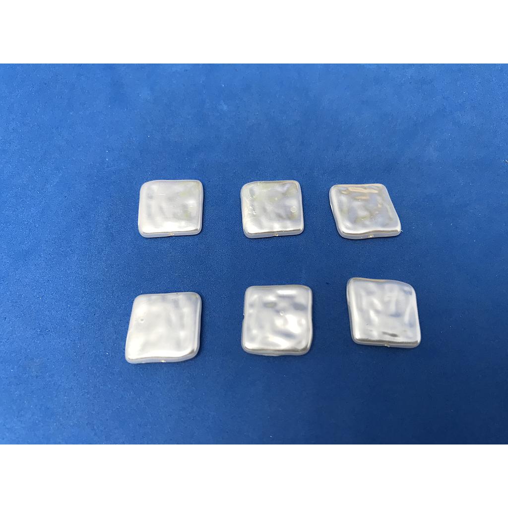 PERLA ACRILICA CUADRADA 16MM 100PCS