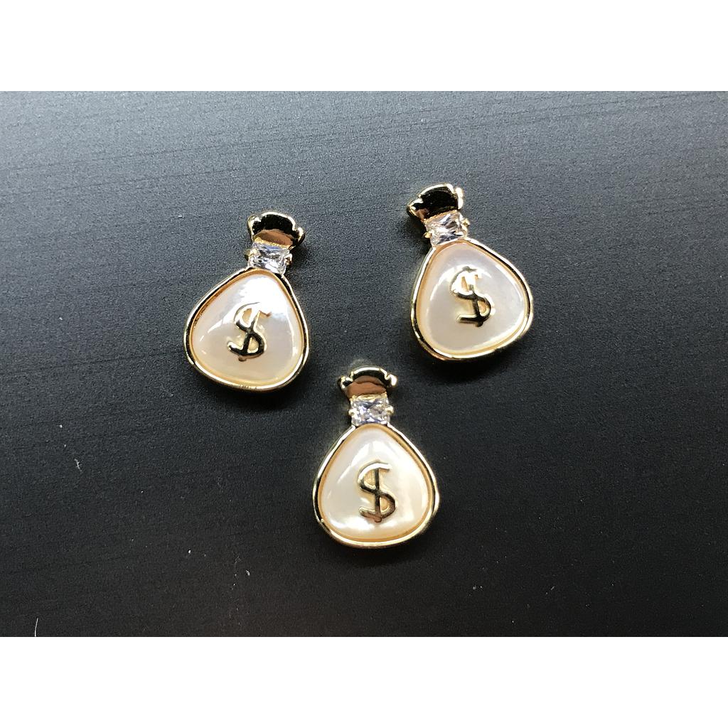 DIJE BOLSA DE DINERO ELECTROENCHAPADO