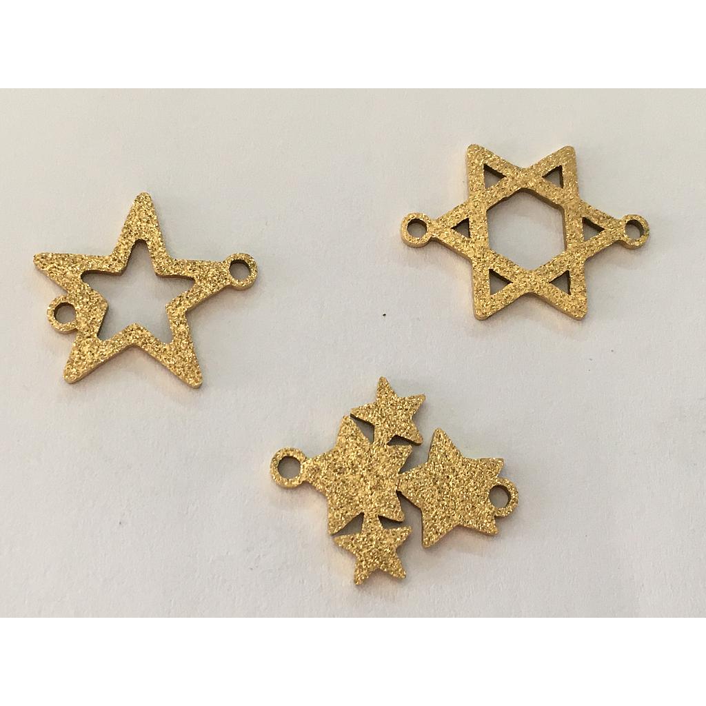 DIJE ESTRELLAS ACERO ESCARCHADO