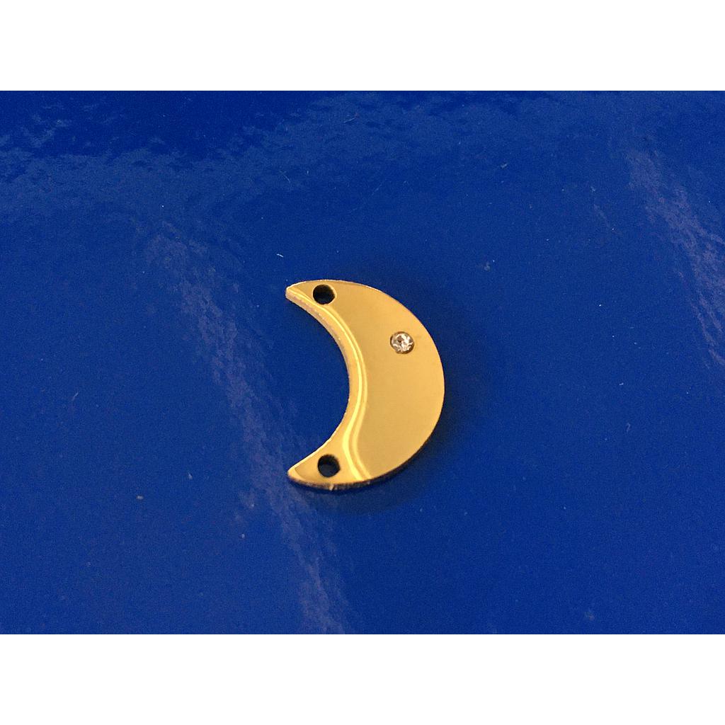 DIJE LUNA ACERO CON CIRCONIA