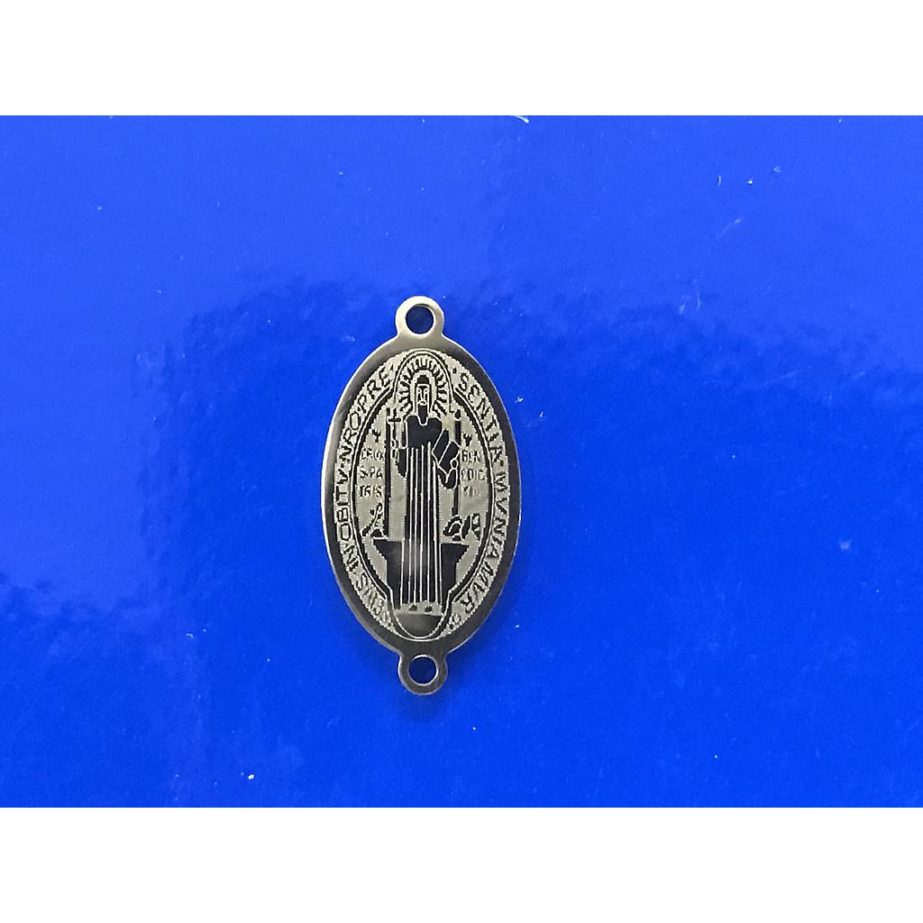 DIJE SAN BENITO 22X12MM ACERO