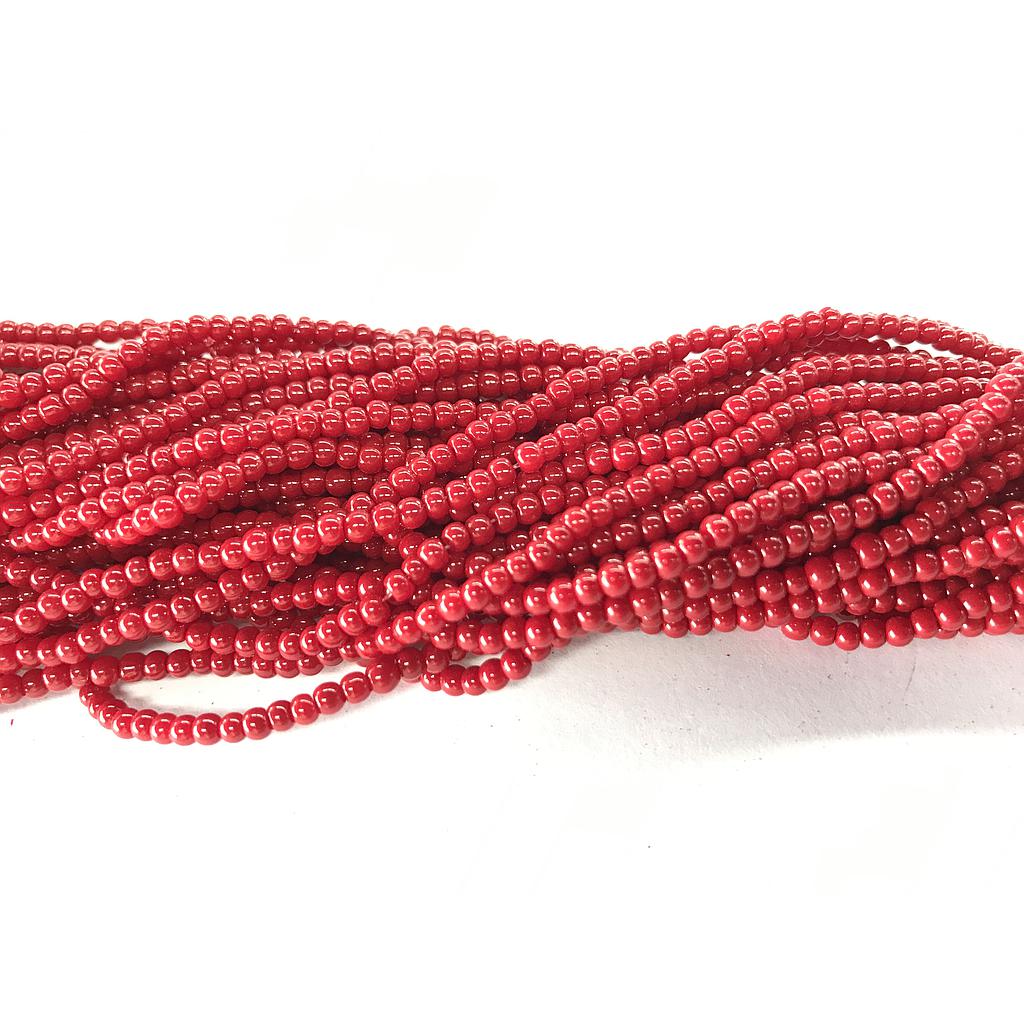 RISTRA PERLA ACRILICA ROJA 2MM