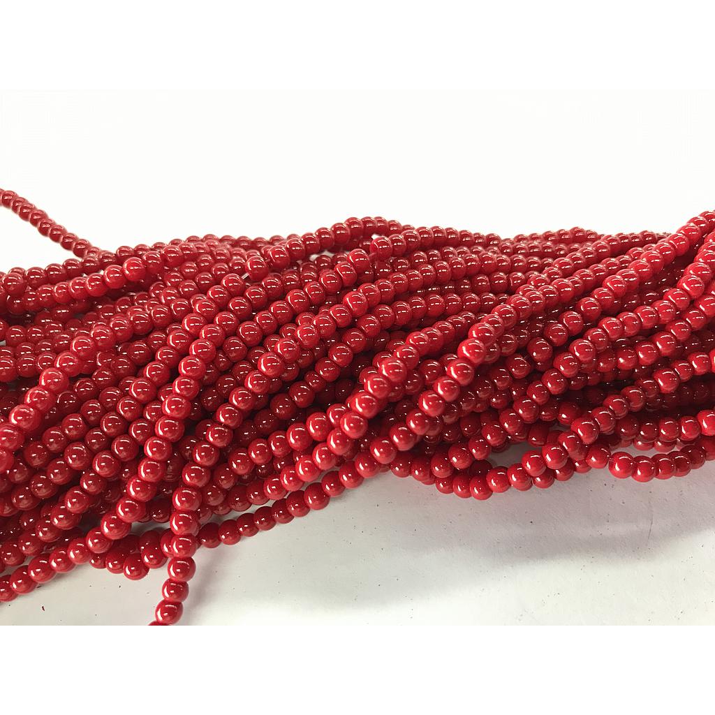 RISTRA PERLA ACRILICA ROJA 3MM