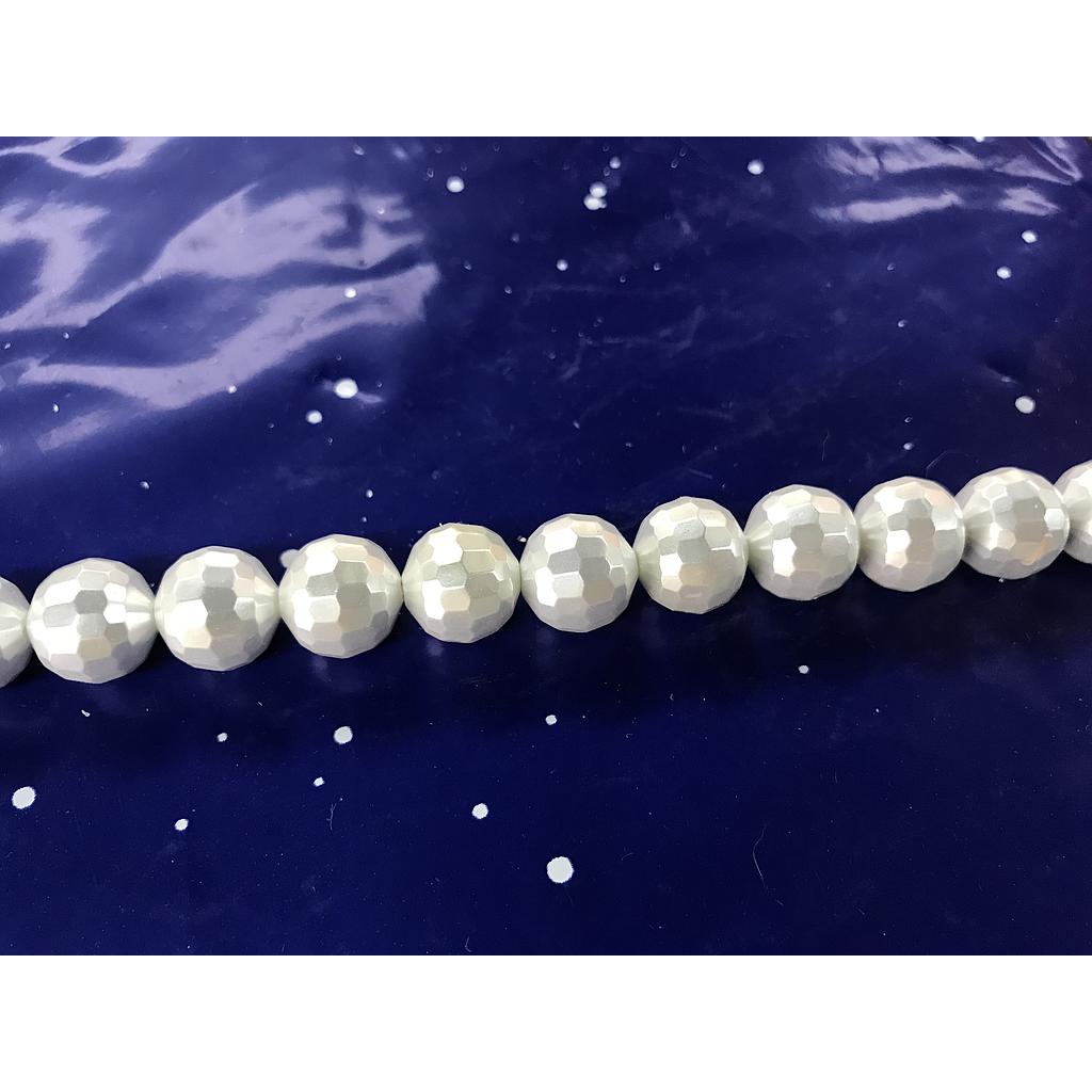 MADRE PERLA REDONDA FASETEADA 12MM