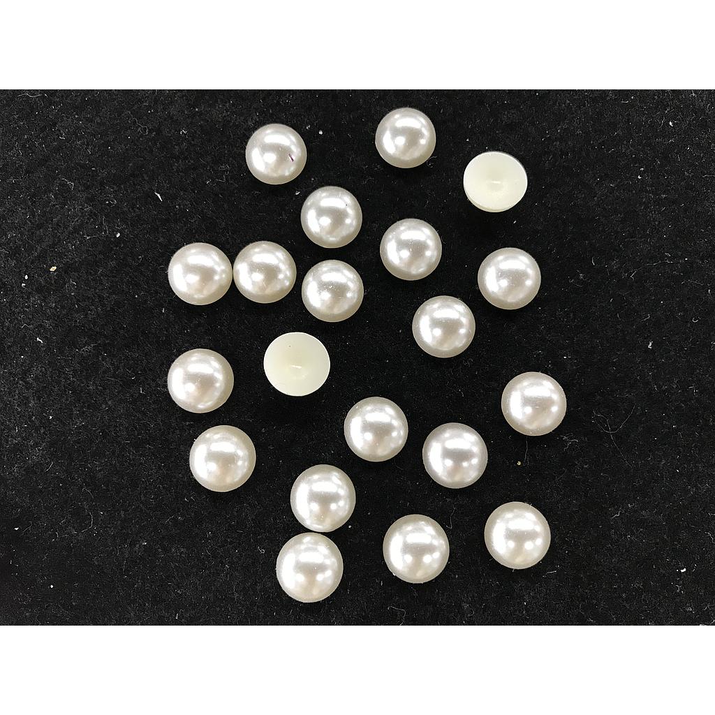PERLAS ACRILICAS DE PEGAR 12MM 20PCS