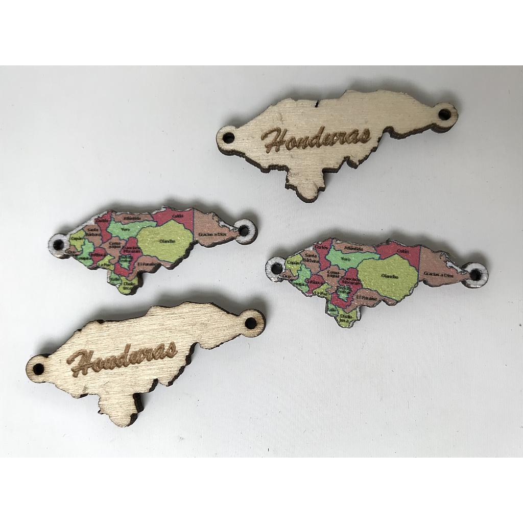 DIJE MAPA DE HONDURAS PARA PULSERA MADERA