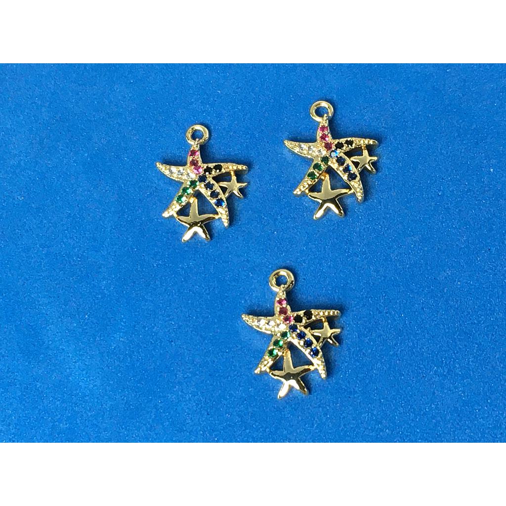 DIJE ESTRELLAS DE MAR ELECTROENCHAPADO