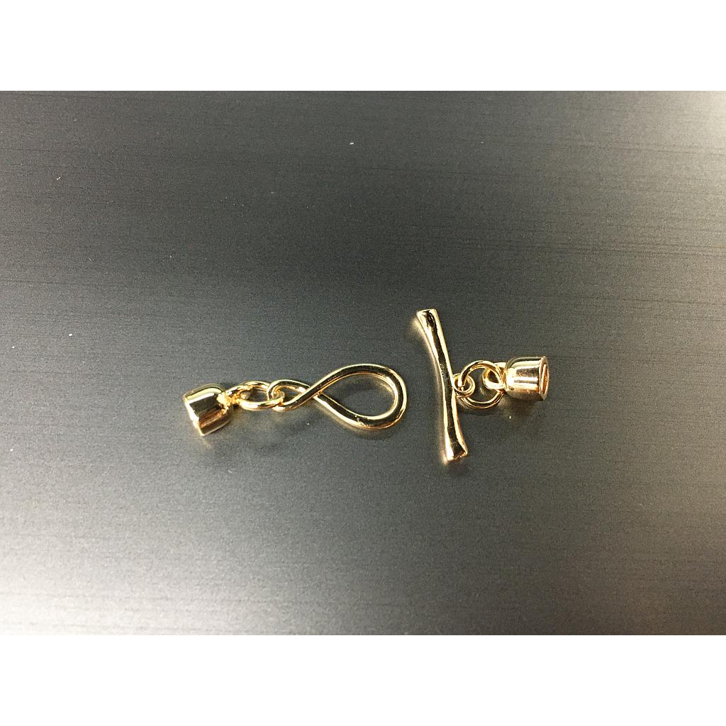 BROCHE CON TERMINALES INFINITO ELECTROENCHAPADO