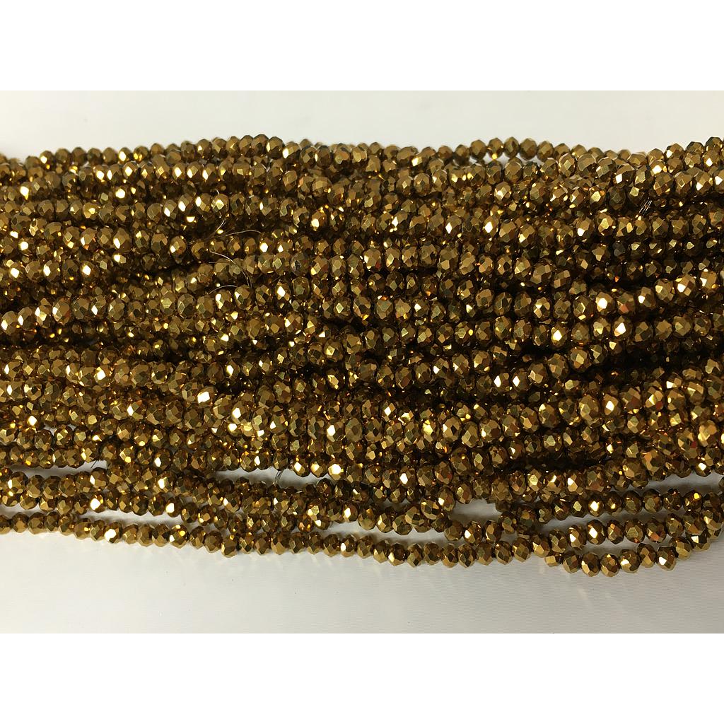 CRISTAL RONDEL DORADO METALICO 2MM