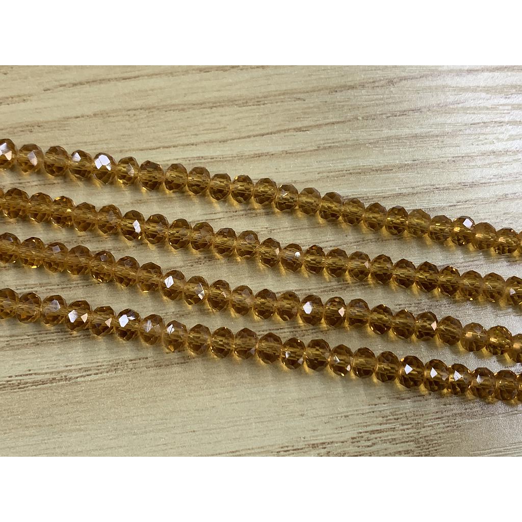 CRISTAL RONDEL MARRON CINNAMON 6MM