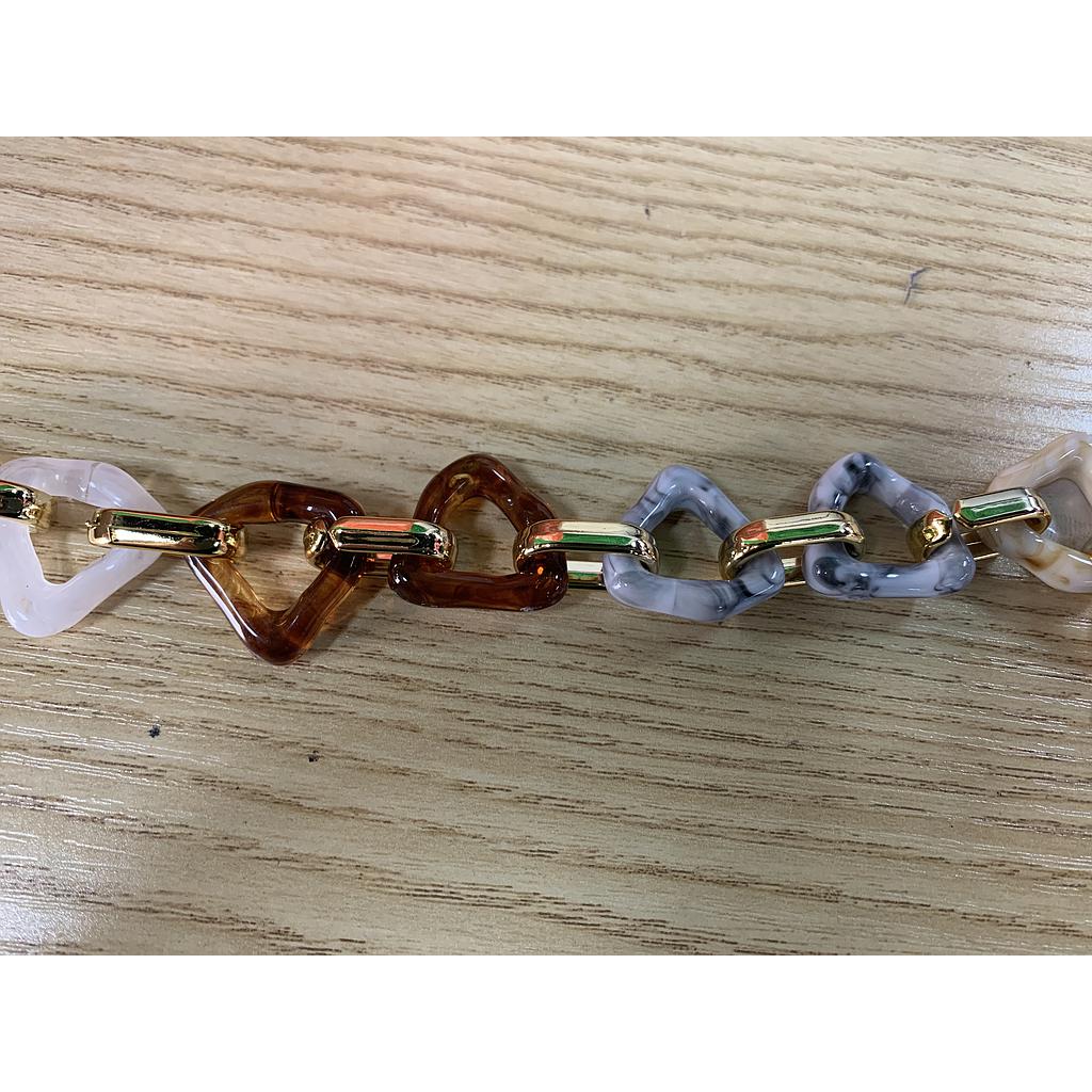 CADENA ACRILICA TRIANGULAR COLORES 8PCS