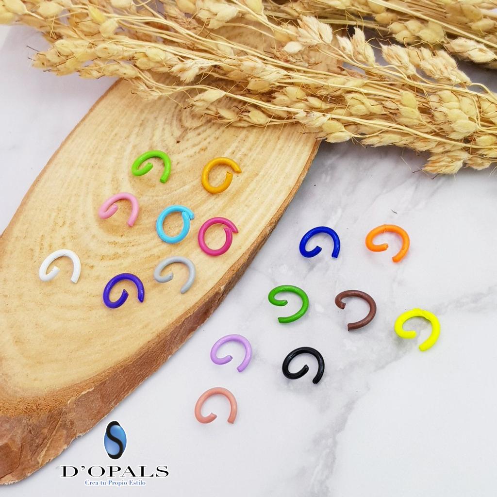 ARGOLLAS CON ENAMEL 8MM 20PIEZAS COMBINADAS