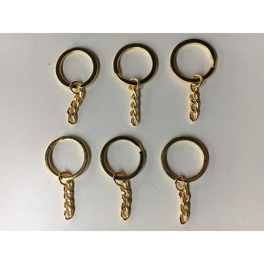 ARGOLLA PARA LLAVERO DORADA 25MM 30PCS
