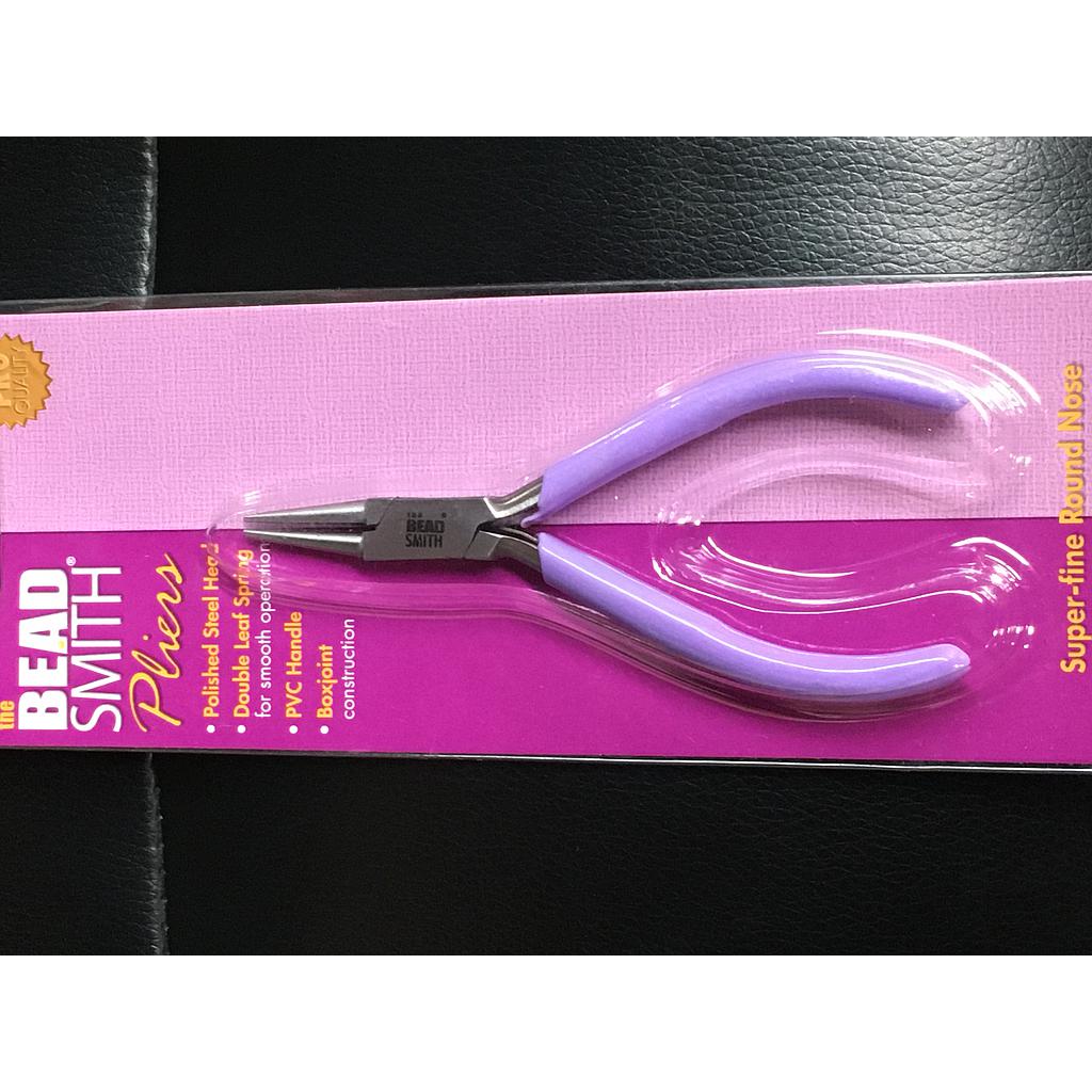 PINZA PUNTA REDONDA MANGO MORADO BEAD SMITH