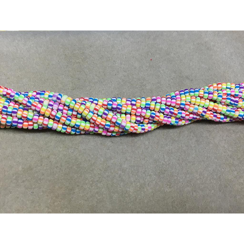FIMO DONA 3X6MM COLORES RAYADO