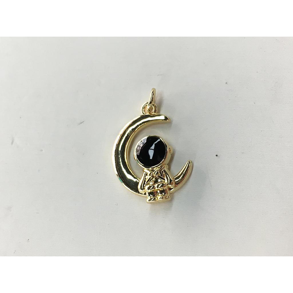 DIJE ASTRONAUTA EN LA LUNA 23MM MICROCIRCONIA