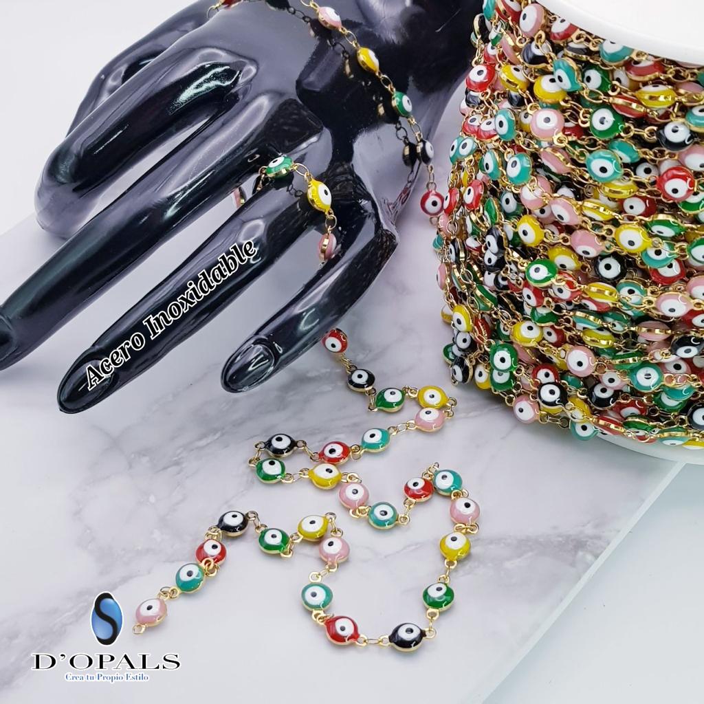 CADENA ACERO OJO TURCO CON ENAMEL