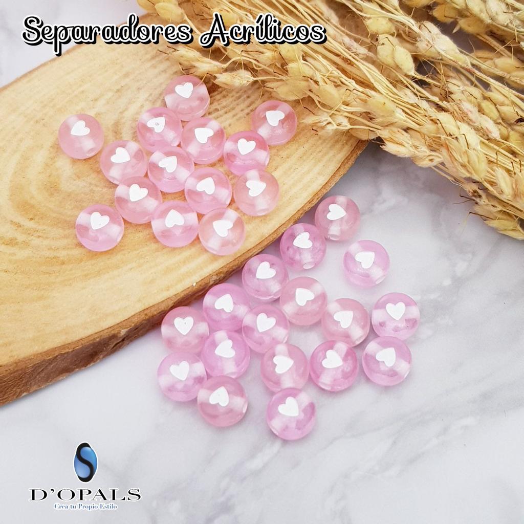 SEPARADOR CORAZON REDONDO ROSADO PAQUETE 500GRS
