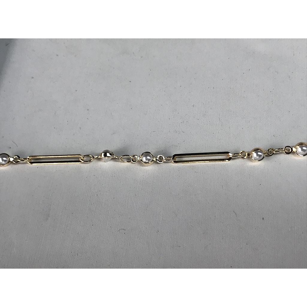 CADENA ELECTROENCHAPADO Y PERLA