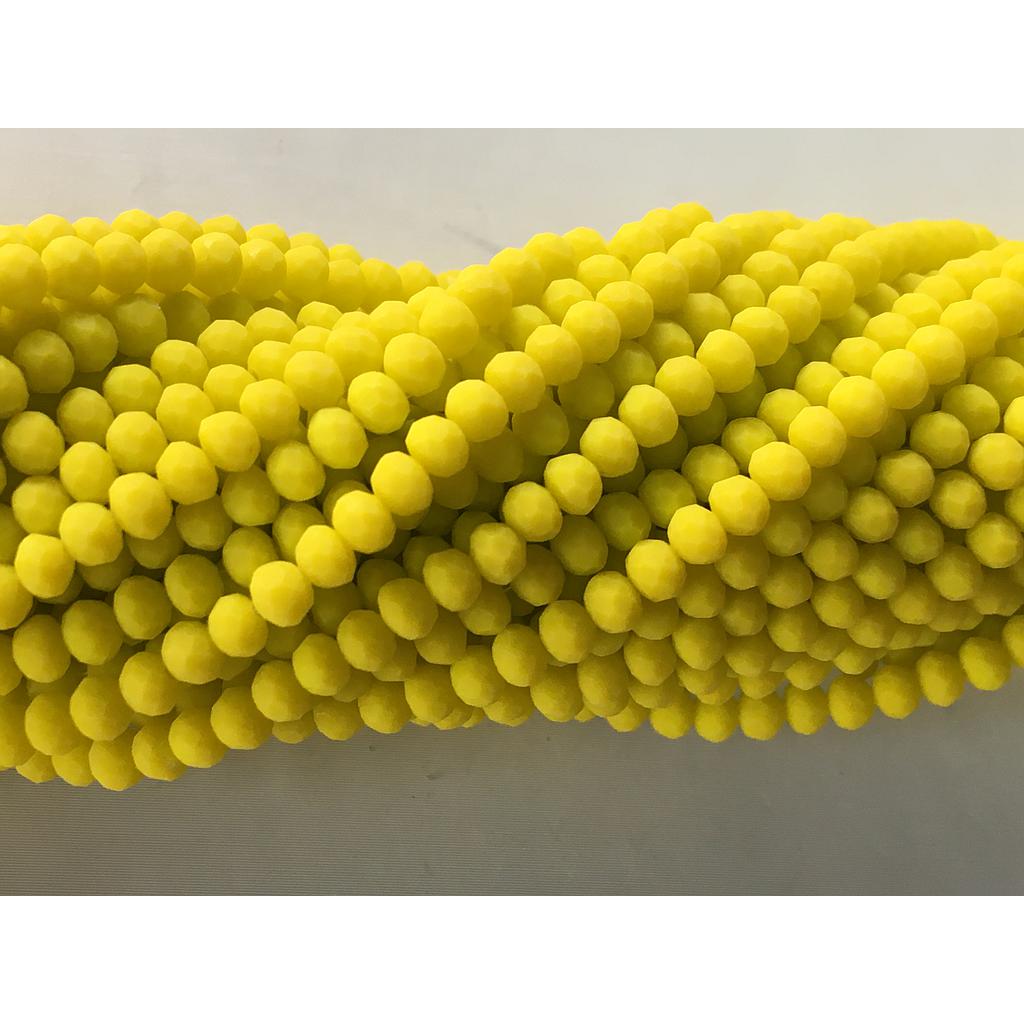 CRISTAL RONDEL MATE AMARILLO PIÑA 3MM