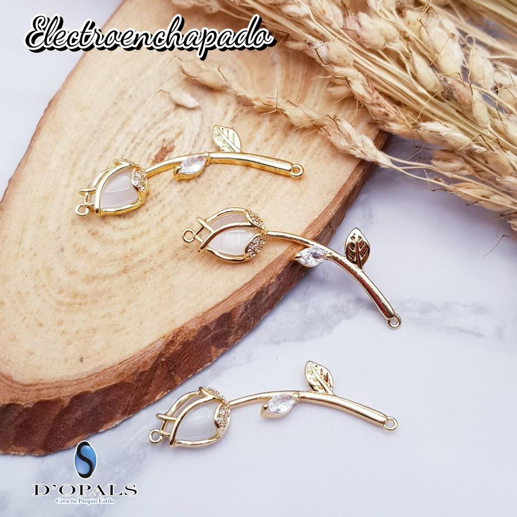 DIJE FLOR ELECTROENCHAPADO