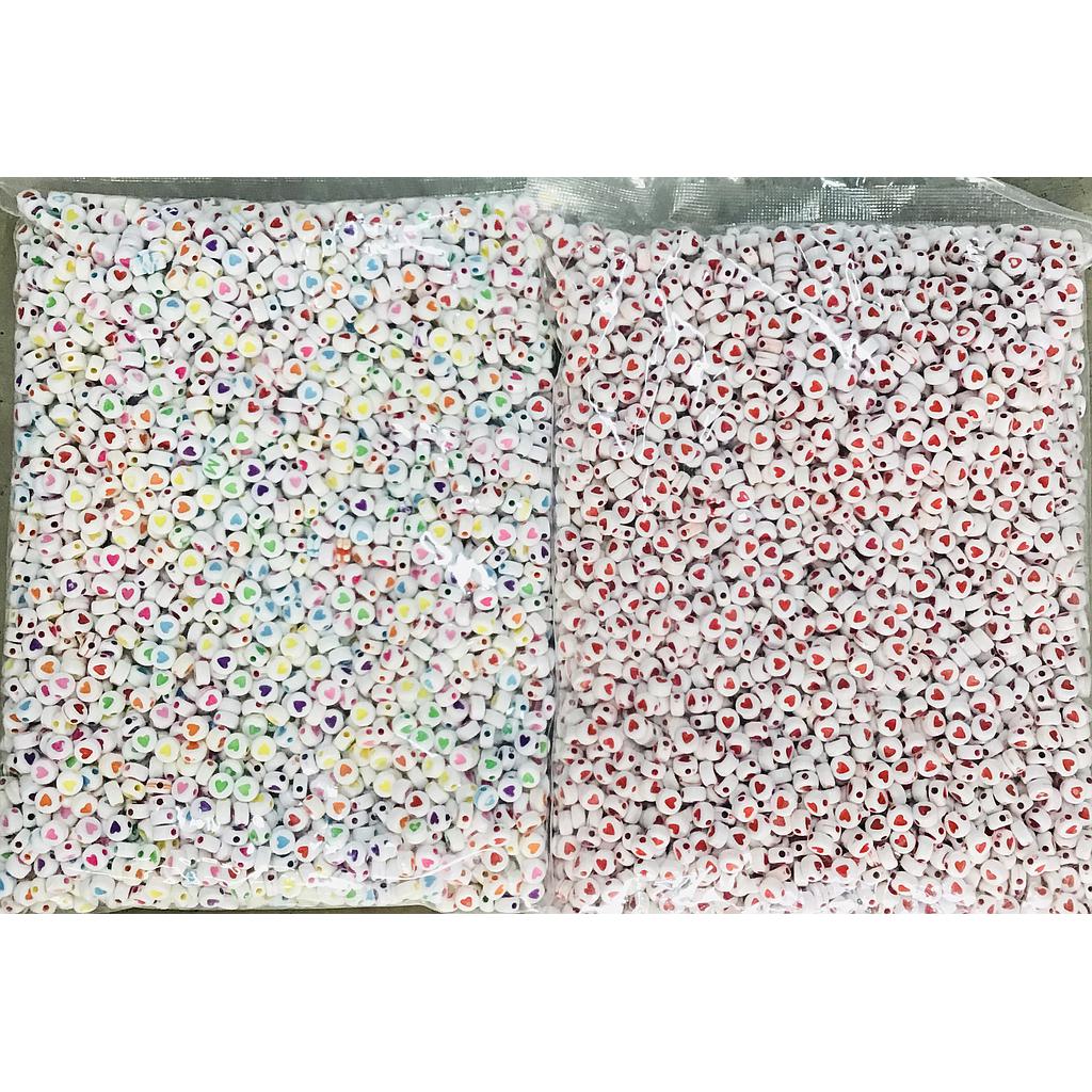 PAQUETE CORAZONES ACRILICOS 500GRS