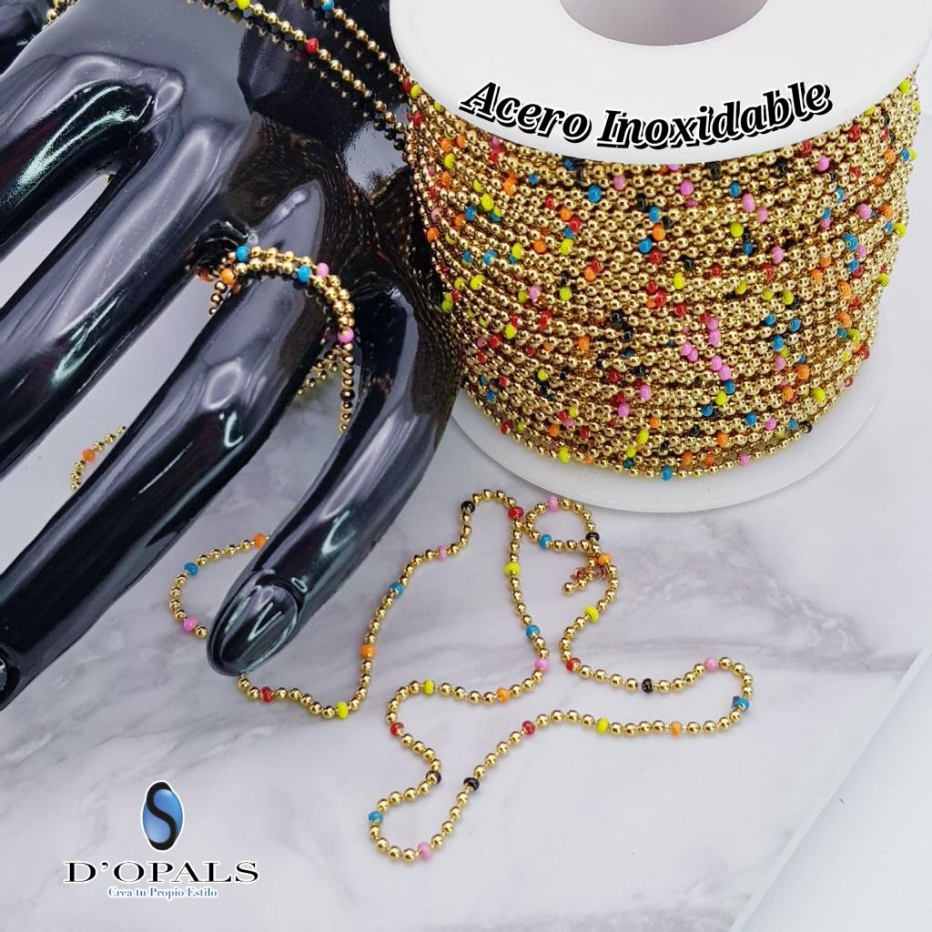 CADENA ACERO Y ENAMEL 2MM