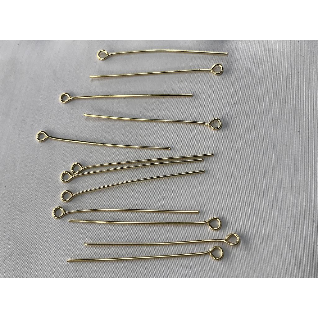 PINES DE ACERO CON ARGOLLA 0.7X40MM 12PIEZAS