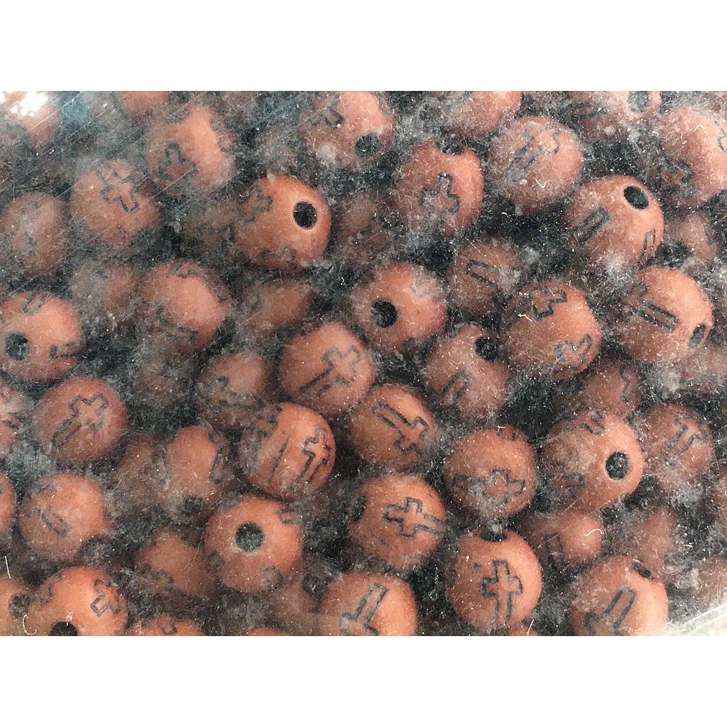 SEPARADOR ACRILICO CAFE REDONDO CON CRUZ 8MM 500GRS