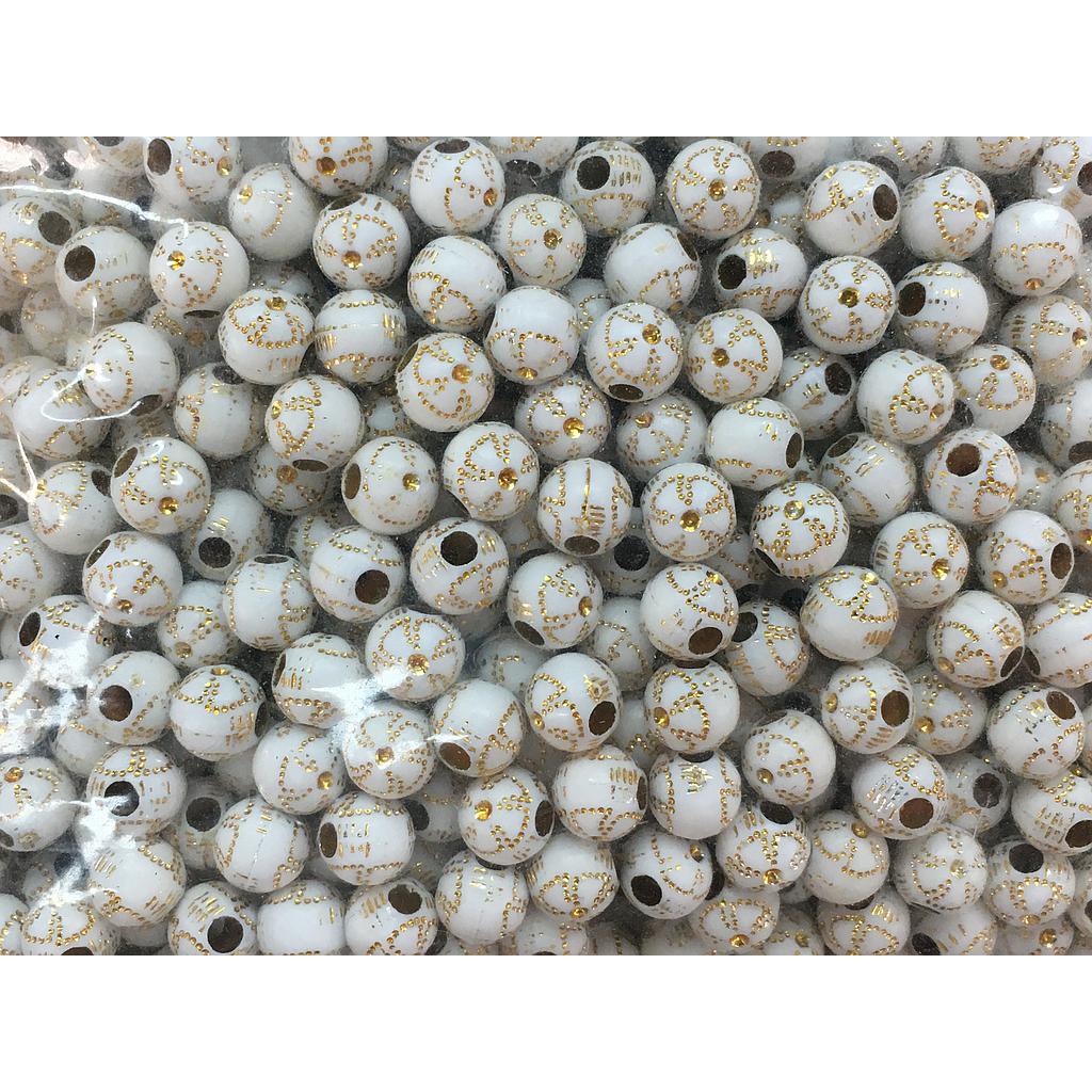 SEPARADOR ACRILICO BLANCO CON FLORES 6MM PAQUETE 500GRS