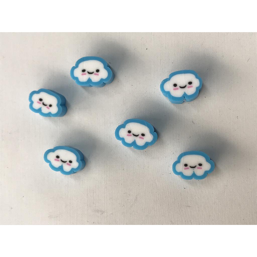FIMO NUBE CON CARITA FELIZ 6PCS
