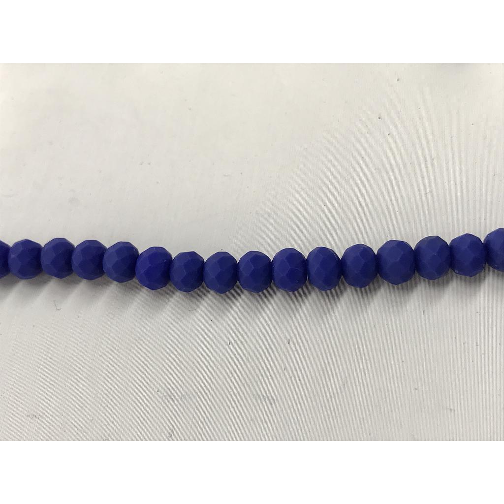 CRISTAL RONDEL MATE AZUL REY 6MM
