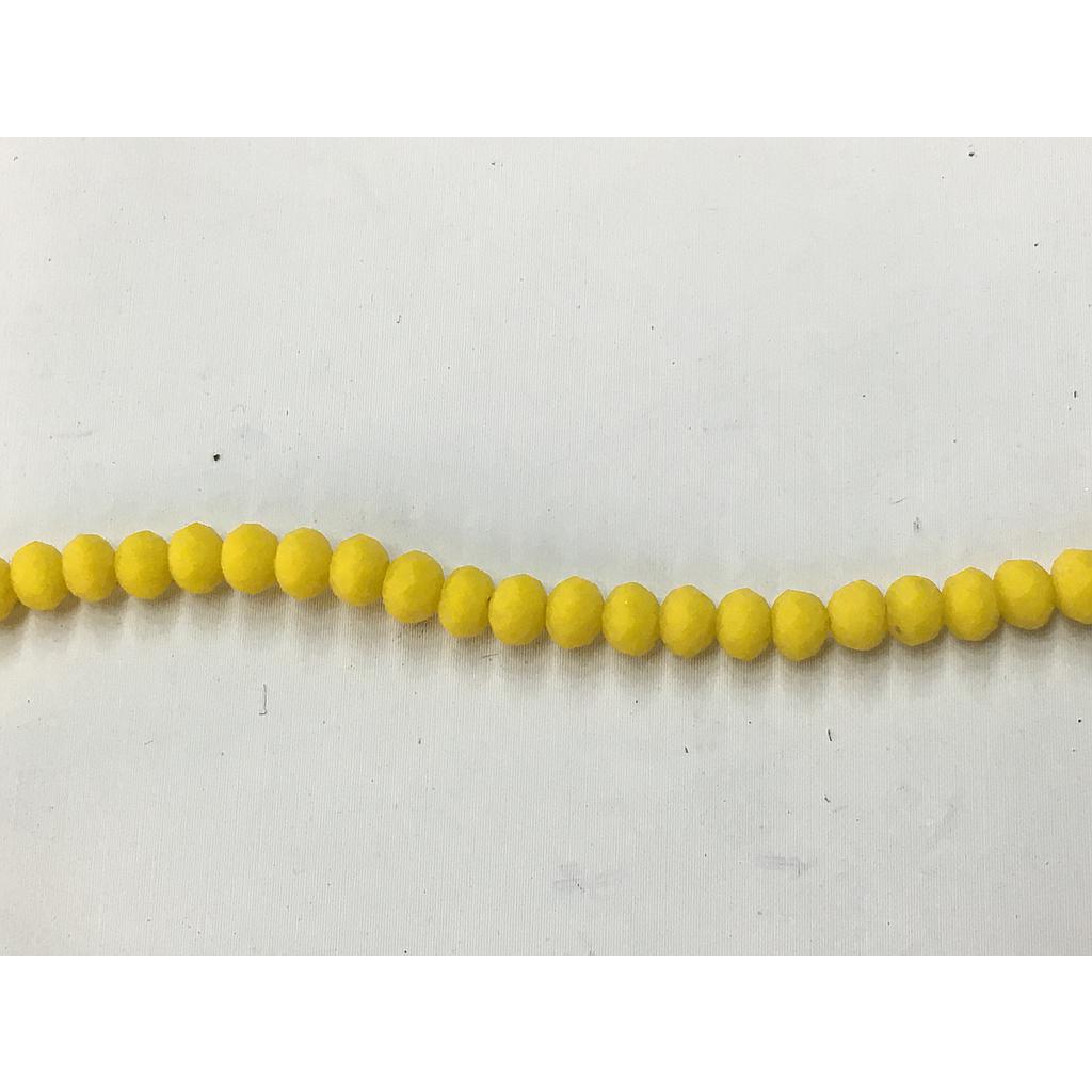 CRISTAL RONDEL MATE AMARILLO PIÑA 4MM