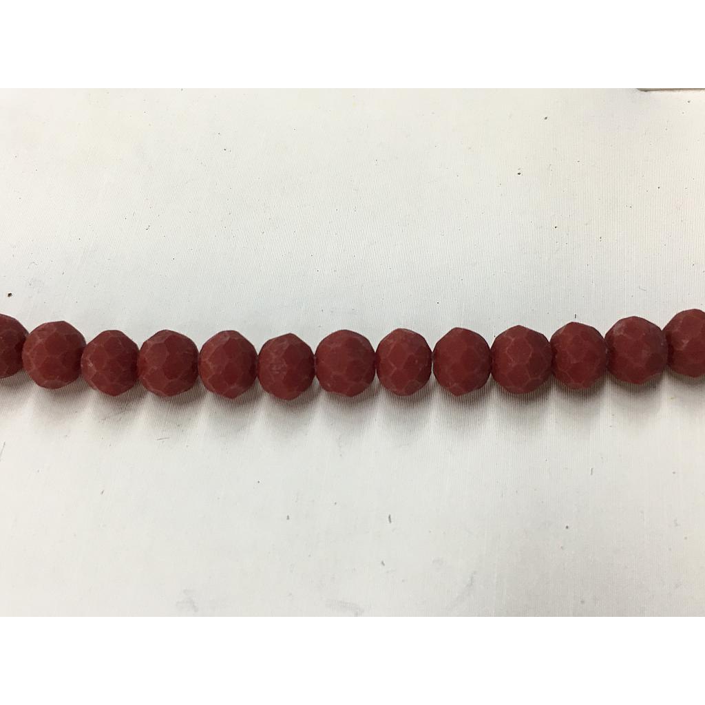 CRISTAL RONDEL MATE ROJO SANGRIA 6MM