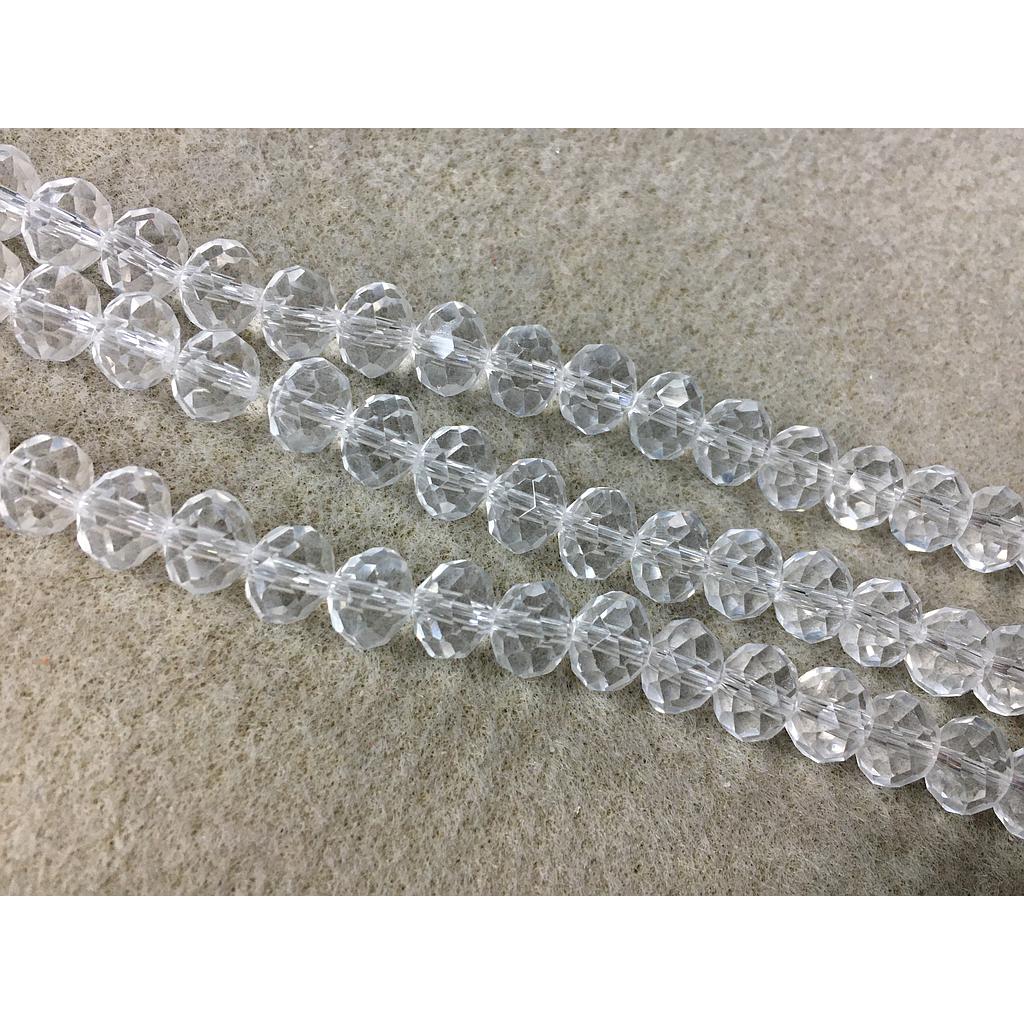 CRISTAL RONDEL TRANSPARENTE 8MM