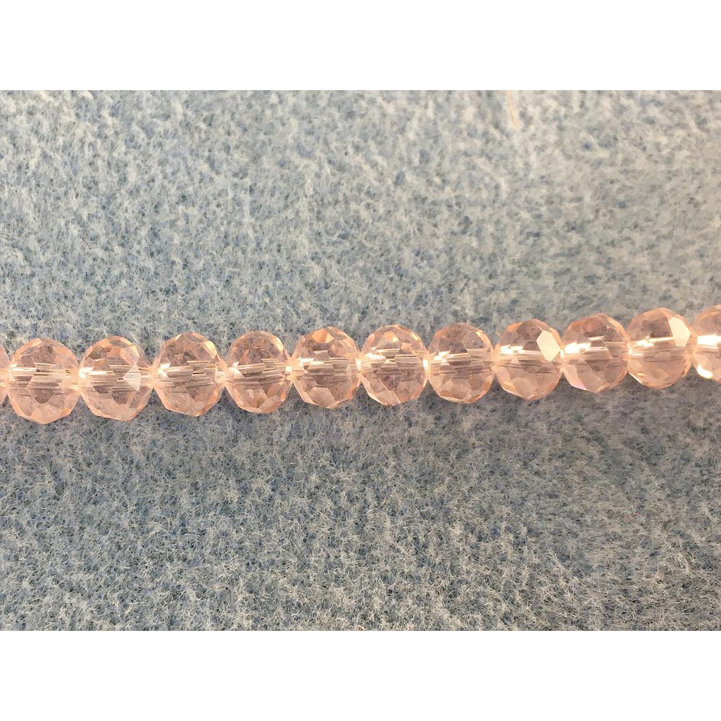 CRISTAL RONDEL ROSADO FLAMINGO 8MM