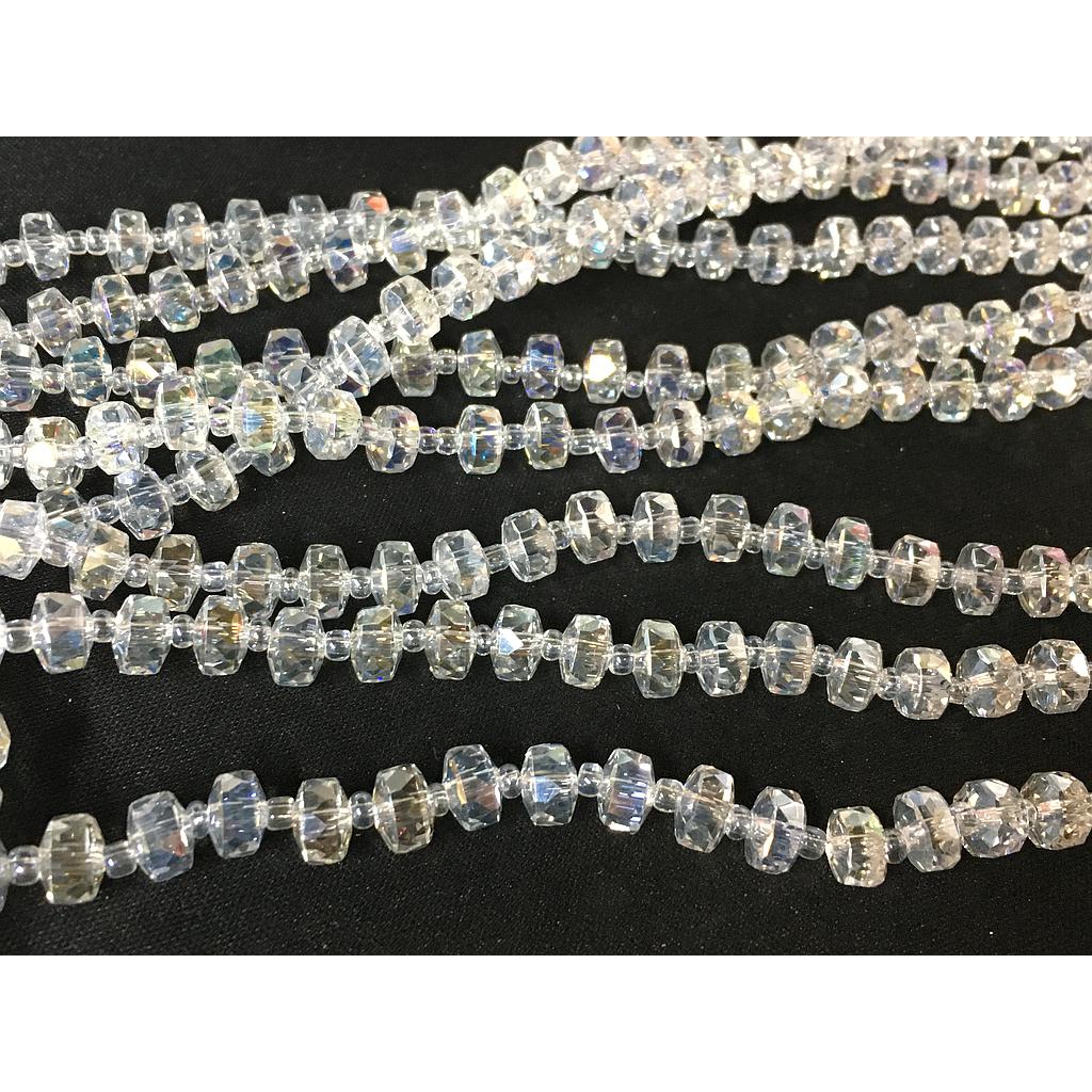 CRISTAL DISCO TRANSPARENTE TORNASOL 8MM