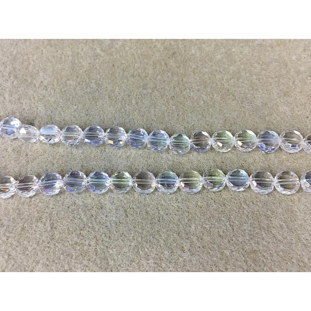 CRISTAL REDONDO PLANO TRANSPARENTE TORNASOL 8MM