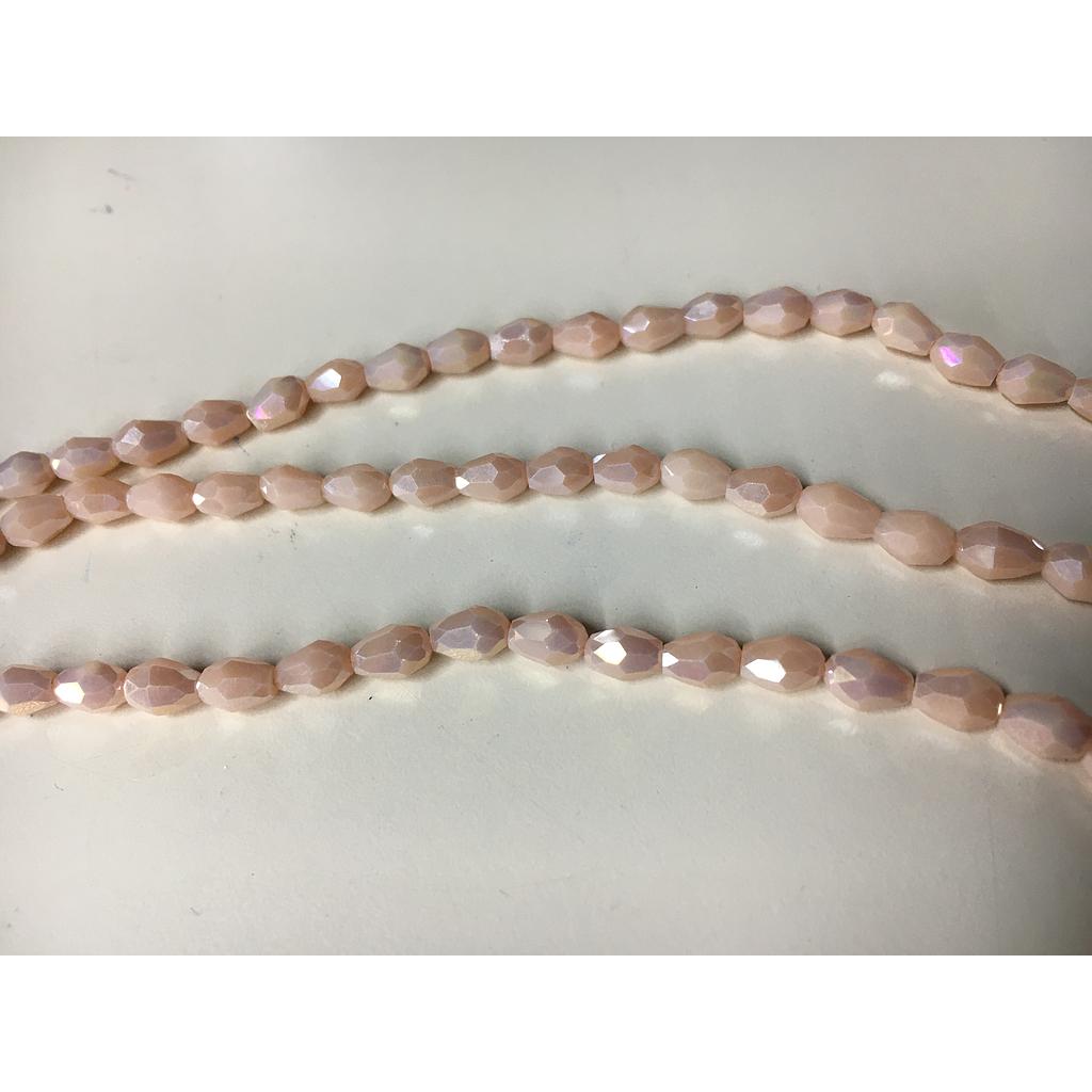 CRISTAL GOTA 4X6MM SALMON TORNASOL