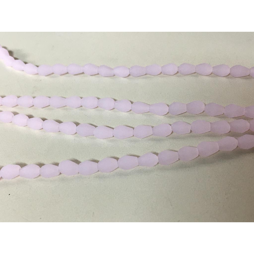 CRISTAL GOTA 4X6MM ROSADO OPALO MATE