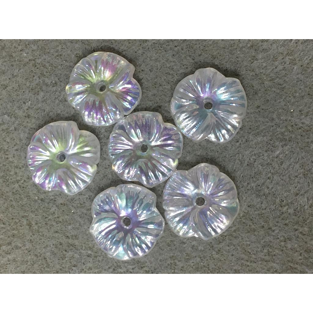 FLOR ACRILICA DE 6 PETALOS 14MM-6PCS
