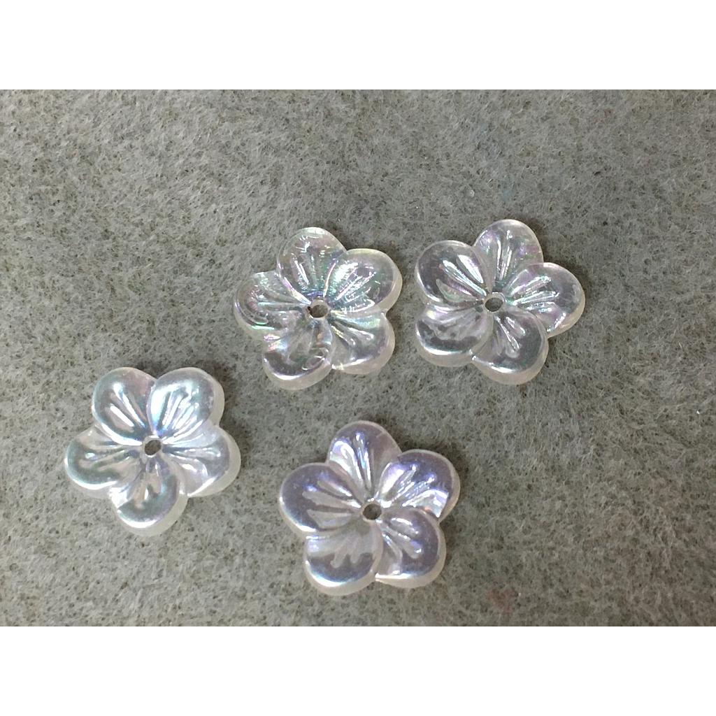 FLOR ACRILICA DE 5 PETALOS 15MM-4PCS