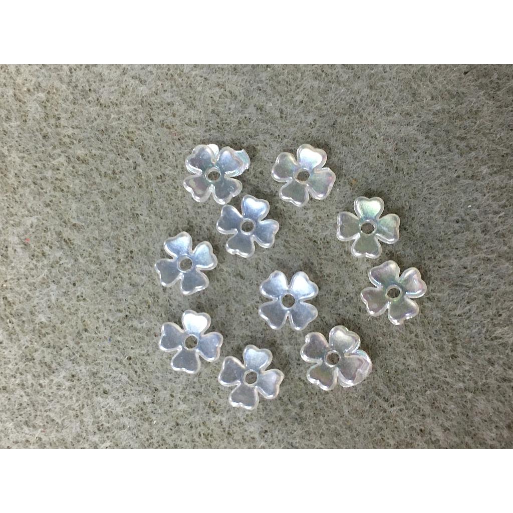 FLOR ACRILICA DE 4 PETALOS 4MM-10PCS