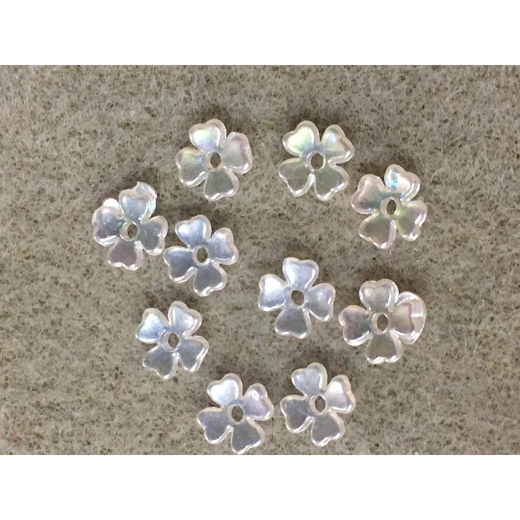 FLOR ACRILICA DE 4 PETALOS 4MM-50PCS