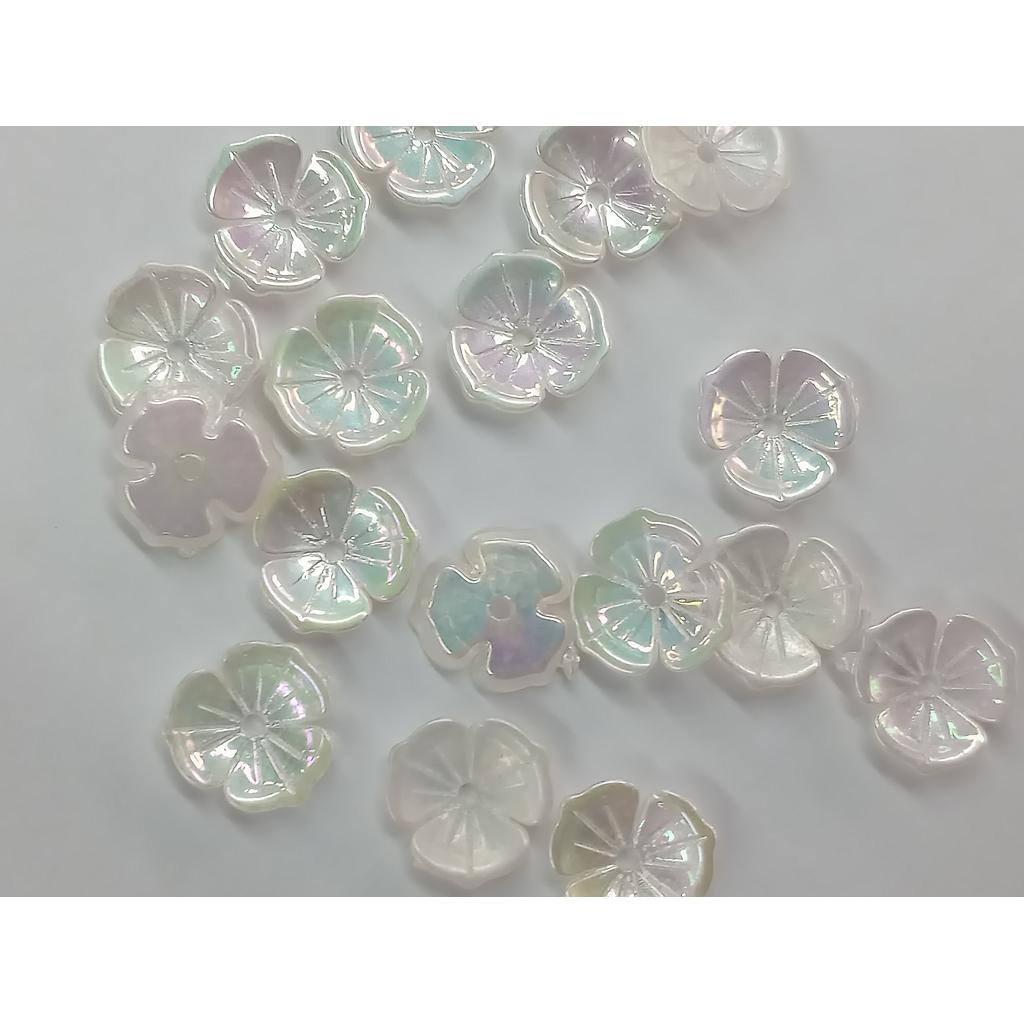 FLOR ACRILICA DE 3 PETALOS 10MM-50PCS