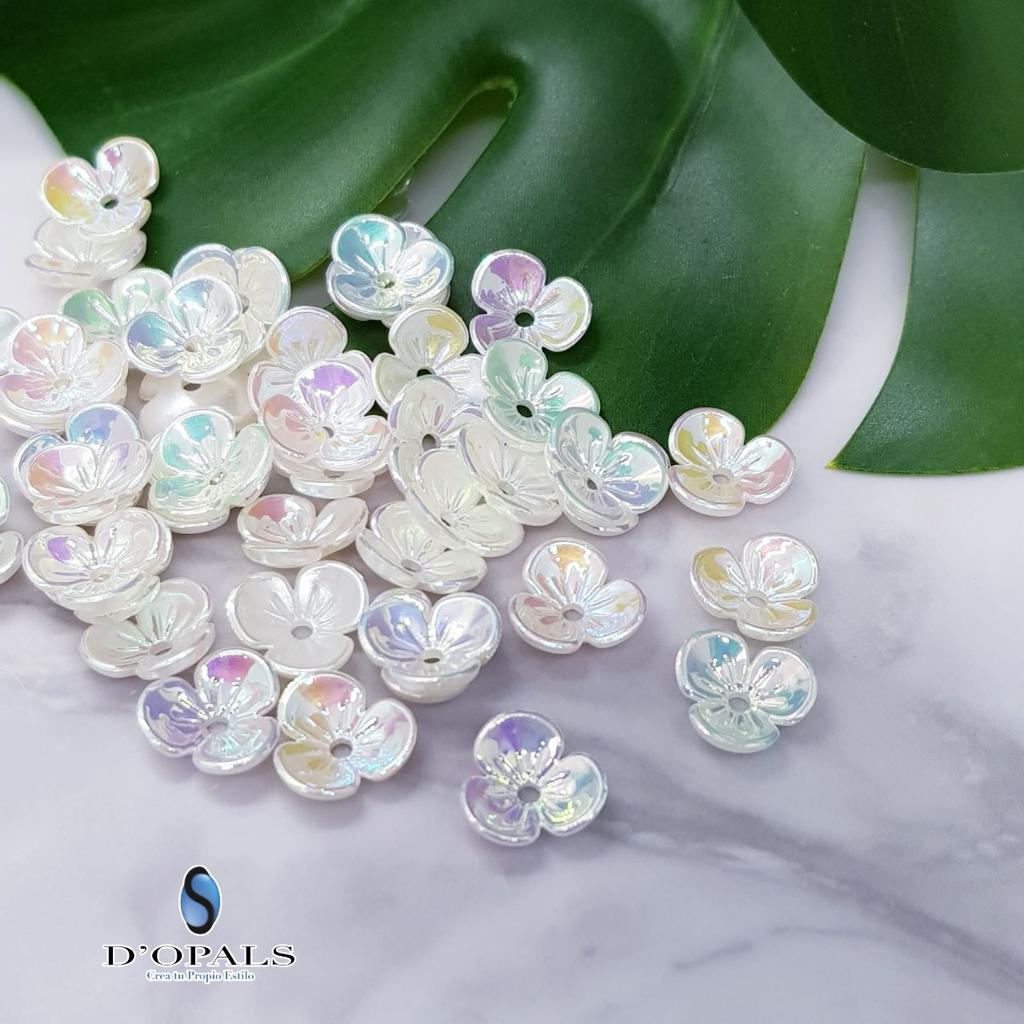 FLOR ACRILICA DE 3 PETALOS 10MM-5PCS